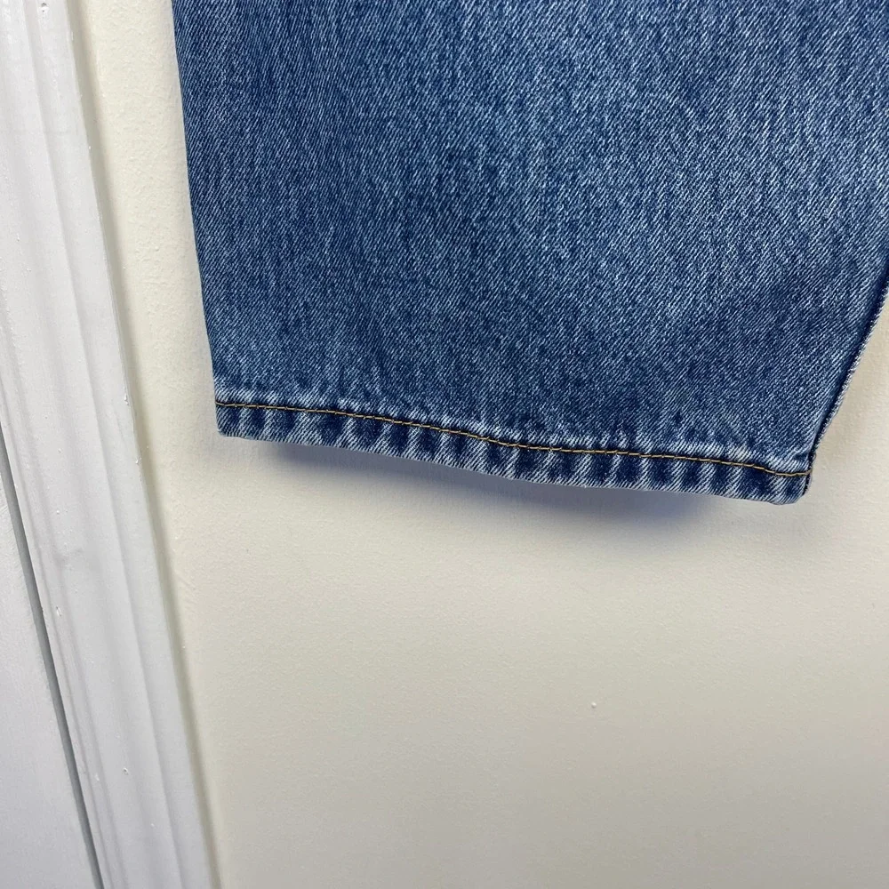 Y2K Levis 550 Relaxed Fit 40x32 100% Cotton Medium Wash Denim Blue Jeans Zip Fly